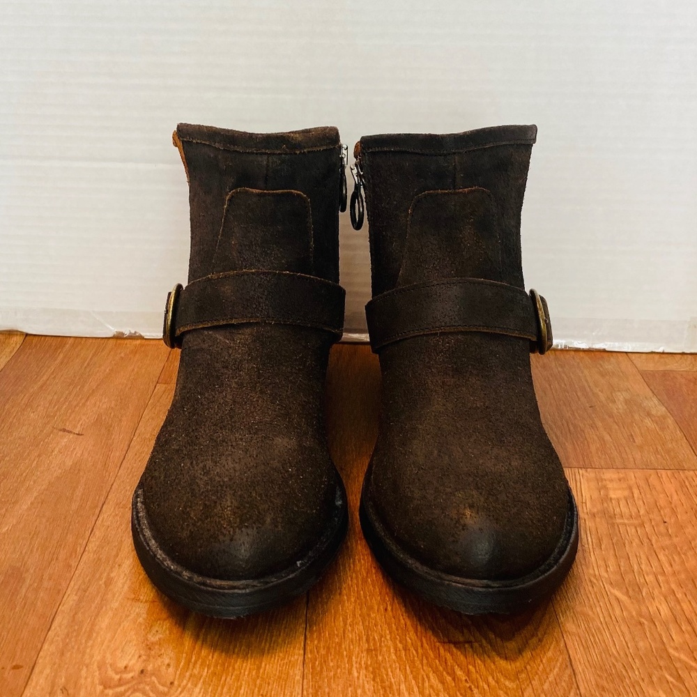 NWOB, FIORENTINI + BAKER, Womens Brown Leather Moto Boots, 40 / 9 / 9.5